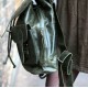 Rucksack Large Olive Green Leather